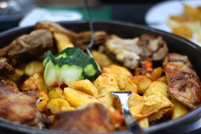 lamb vegetables under the bell