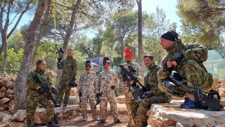 paintball friends group picture