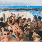 people partying on a boat