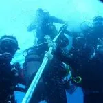 scuba diving group underwater