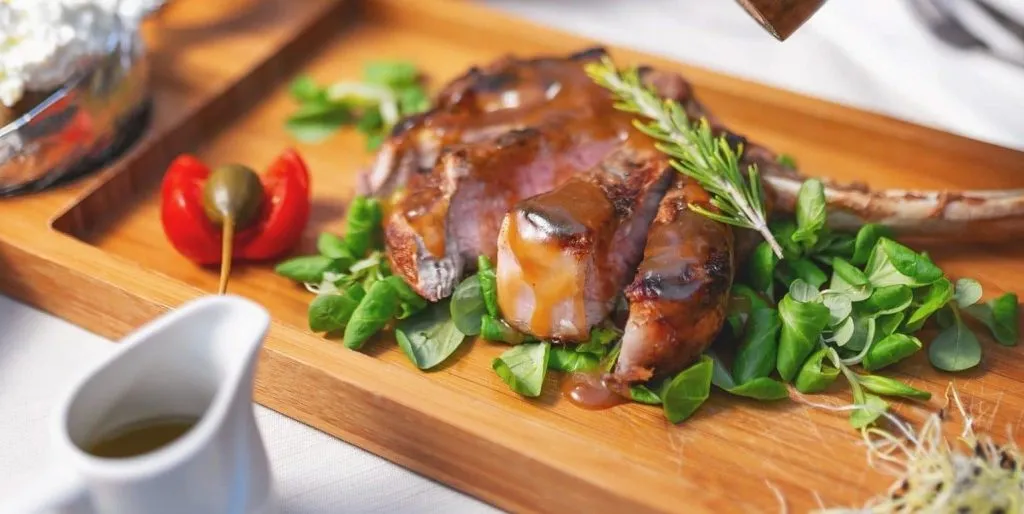 served steak